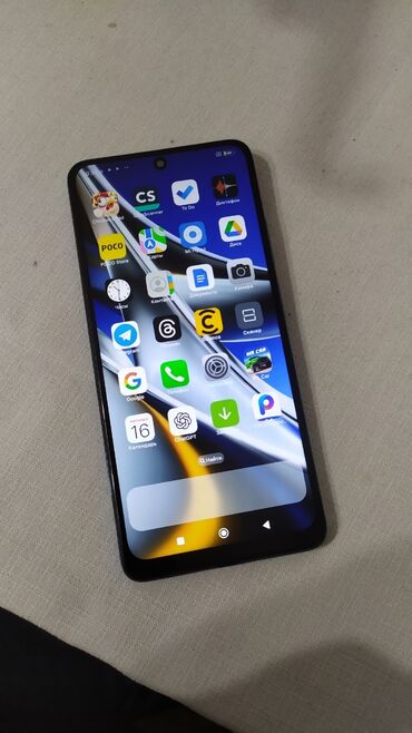 пока х4: Poco X4 Pro 5G, Колдонулган, 256 ГБ, түсү - Көк, 2 SIM