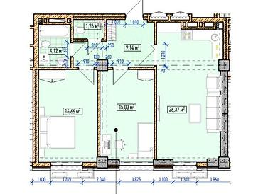 2023: 3 комнаты, 73 м², Асанбай мкр Элитка, 5 этаж, ПСО (под самоотделку) — 2