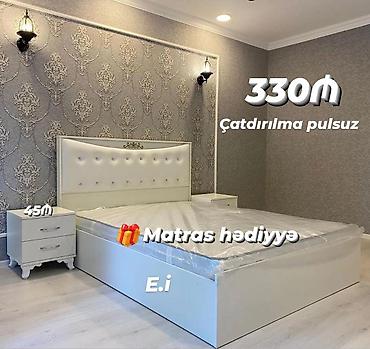 гладильная тумба: Ağ rəngli yataq dəsti - Qiymət: 330₼ - Çatdırılma: pulsuz - Matras — 1