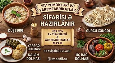 yemək sifarişi: Ev yeməkləri və yarımfabrikatlar sifarişlə hazırlanır. kafe və — 1