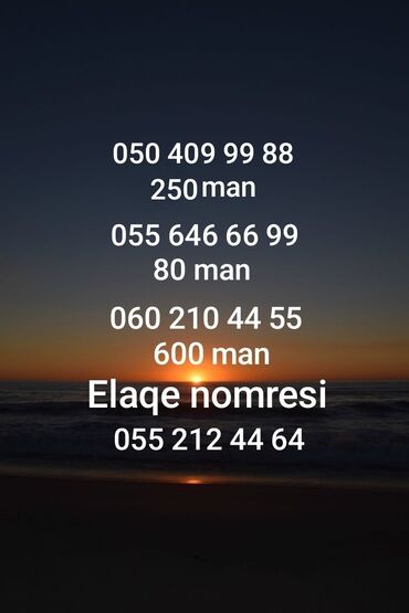 sim nomreler 050 211: Nömrə: ( 050 ) ( 4099988 ), Yeni