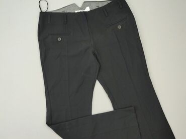 czarne spódnice ze złotymi guzikami: Material trousers for women, Select, XL (EU 42)