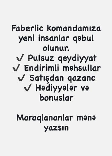 …faberlic.qeydiyyat lalafo.az -da …faberlic.qeydiyyat