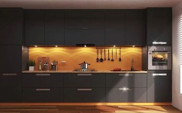 Sifarişlə mətbəx mebeli: Sifarişlə mətbəx dəsti, Özü çəkən petlələr, MDF, Kredit yoxdur, Pulsuz çatdırılma — 26