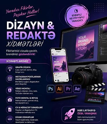 Digər xidmətlər: 🎨 DİZAYN VƏ REDAKTƏ XİDMƏTLƏRİ İşlərinizi daha peşəkar və fərqli — 1