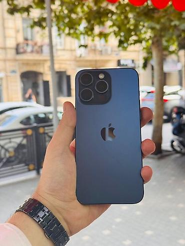 iphone ipad: IPhone 15 Pro Max, 256 GB, Blue Titanium, Barmaq izi, Simsiz şarj, Face ID — 1