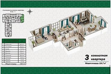 Продажа квартир: 3 комнаты, 124 м² at lalafo.kg — 2 Продажа квартир: 3 комнаты, 124 м² — 2