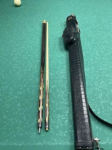 Бильярдные столы: Кий для русского бильярда с чехлом. - Разборный, двухсоставной — 8