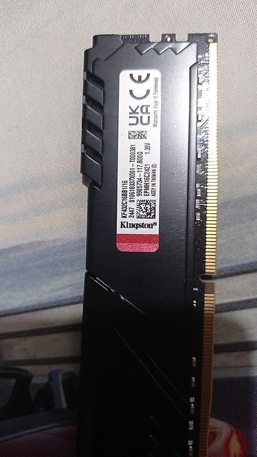 Комплектующие для ПК: Оперативная память (RAM) для ПК, Новый, Kingston, 16 ГБ, DDR4, 3200 МГц — 2