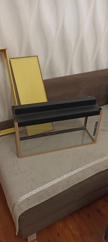 akvarium 90x40x50: Akvarium 60*20*30h,iki qapagı var,fon var.sex akvariumu. akvarium boş — 6