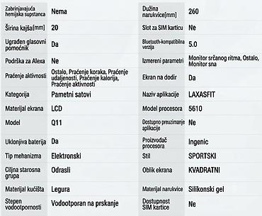 satovi vrsac: Na prodaju potpuno nov, neotpakovan pametni sat Q11 (Laxasfit) u — 7