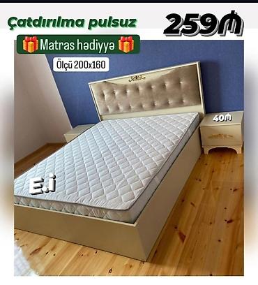 hediyeller: Yeni, İkinəfərlik çarpayı, Matras ilə, Siyirməsiz — 2