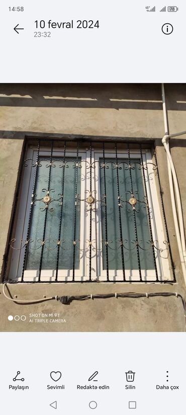 Barmaqlıqlar: Məhsul: Dəmir pəncərə barmaqlığı Təsvir: - Pəncərələr üçün dekorativ — 3