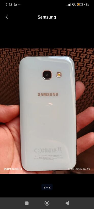 Samsung: Samsung Galaxy A3 2017, rəng - Ağ, İki sim kartlı