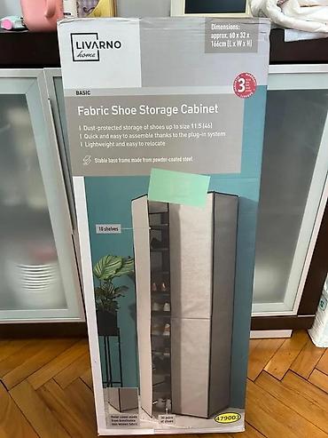 Ormari: Uspravni ormar za obuću sa platnenim prekrivačem - Dimenzije — 6