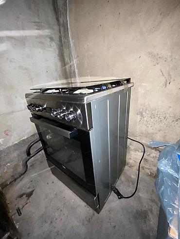 Печи, плиты: Плита комбинированная Beko, свободностоящая, нержавеющая сталь/черное — 3