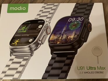 qizil saat: İşlənmiş, Smart saat, Modio, Sensor ekran, rəng - Gümüşü