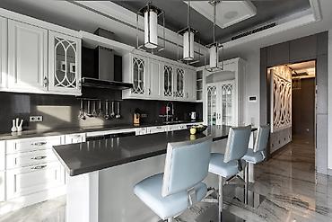silver kitchen: Кухонный гарнитур, Новый, цвет - Зеленый, МДФ, Бесплатная доставка — 8