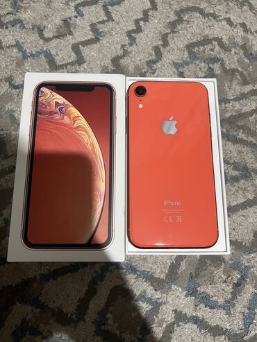 Apple iPhone: IPhone Xr, Б/у, 128 ГБ, Зарядное устройство, Чехол, Коробка, 82 %