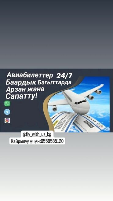 малина бизнес: Ааиабилеттер 24/7 2. Баардык багыттарда 3.Арзан жана сапатту! Биз