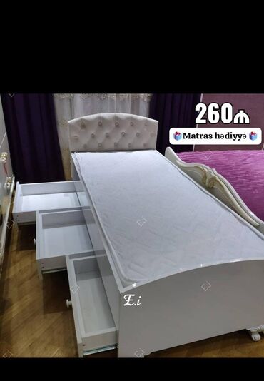 Çarpayılar: Yeni, Təknəfərlik çarpayı, Bazasız, Matras ilə, Siyirməsiz — 28