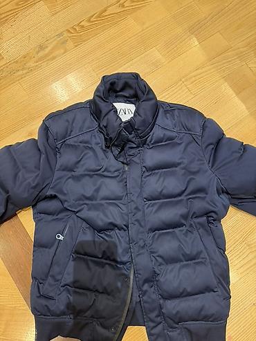 tuklu geyim: 🧥 ZARA-dan dəbli göy rəngli qış gödəkcəsi satılır!  ZARA brendinə — 2