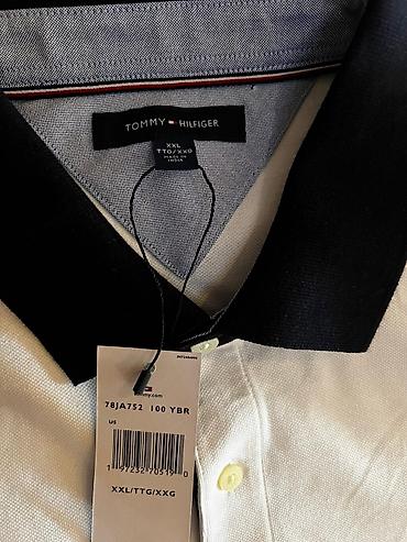 кийим: Эркектердин футболкасы, Tommy Hilfiger, Жаңы, түсү - Ак, Өзү алып кетүү — 2