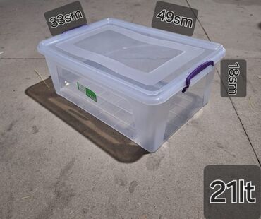 Yemək konteynerləri: Şəffaf plastik saxlama qutuları – qapaqlı və kilidli Məhsul təsviri — 9