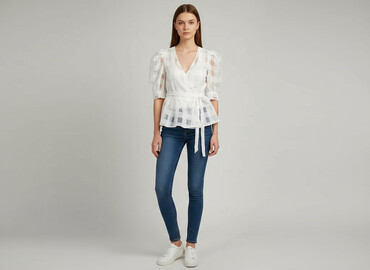 przezroczyste tkanina bawełniane na bluzki: Asos, Bluzka damska, rozmiar XS