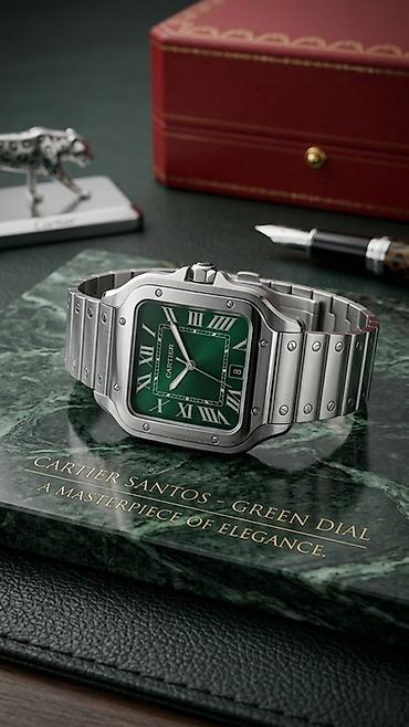cartier azerbaijan: Yeni, Qol saatı, Cartier, rəng - Yaşıl — 2