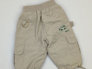 beżowe legginsy prążkowane: Spodnie dresowe, 3-6 m, stan - Dobry