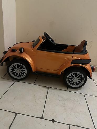 kiçik maşınlar: Uşaq elektrik maşını – kabrio stilində, portağal rəng - Korpus: retro — 3
