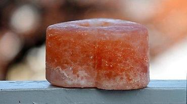 Sveće i svećnjaci: Masivni svećnjak od RUŽIČASTOG KAMENA u obliku Srca. Vintage, izuzetno — 4