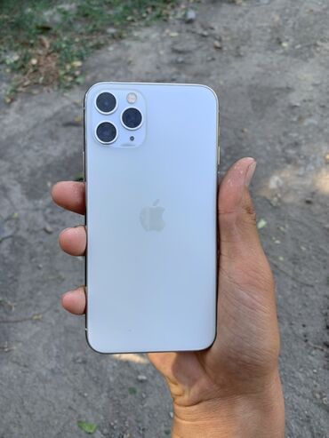 комп за 10к: IPhone 11 Pro, Колдонулган, 256 ГБ, White Titanium, Коргоочу айнек, Каптама, 76 %