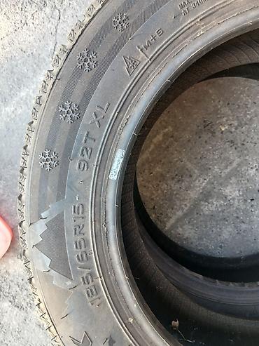 меняю с вашей доплатой: Зимние шины 185/65 R15 92T XL, без шипов (M+S, символ горной вершины — 1