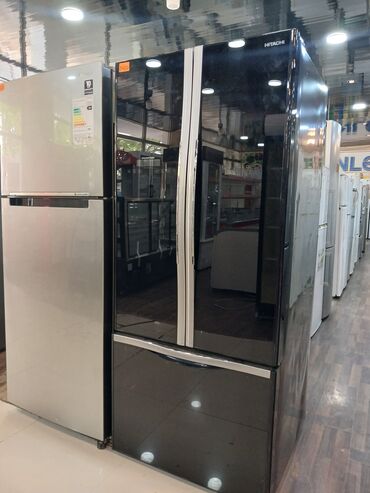 Soyuducular: 3 qapılı Hitachi Soyuducu Satılır, rəng - Qara