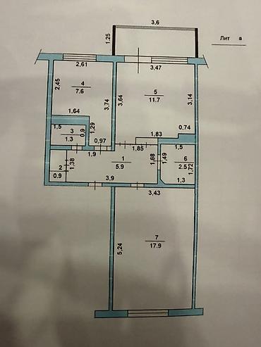 Кыймылсыз мүлк: 2 бөлмө, 52 м², 105-серия, 3 кабат, Косметикалык оңдоо — 9