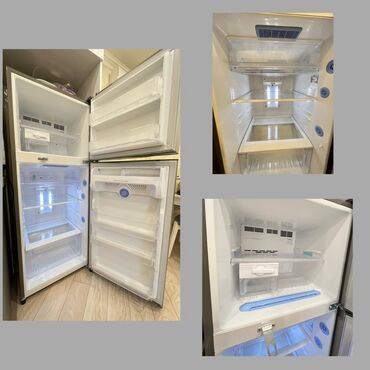 Hummer: LG iki qapılı soyuducu (üstdə dondurucu) - Rəng: gümüş (inox) -