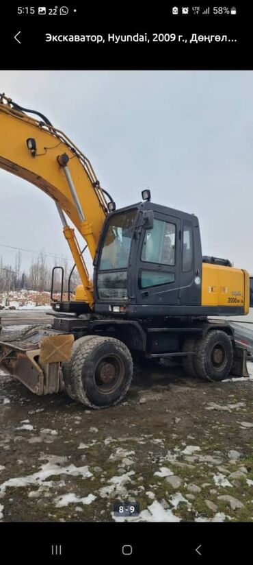 Экскаваторы: Экскаватор, Hyundai, 2009 г., Колесный
