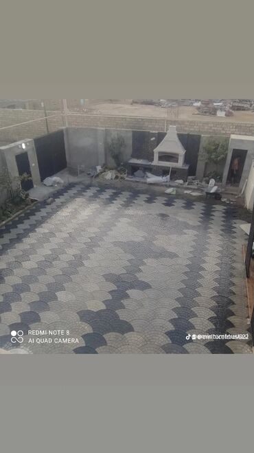 Tamet: Tamet döşəmə xidməti – dekorativ beton/daş təməli ilə həyət və giriş — 31