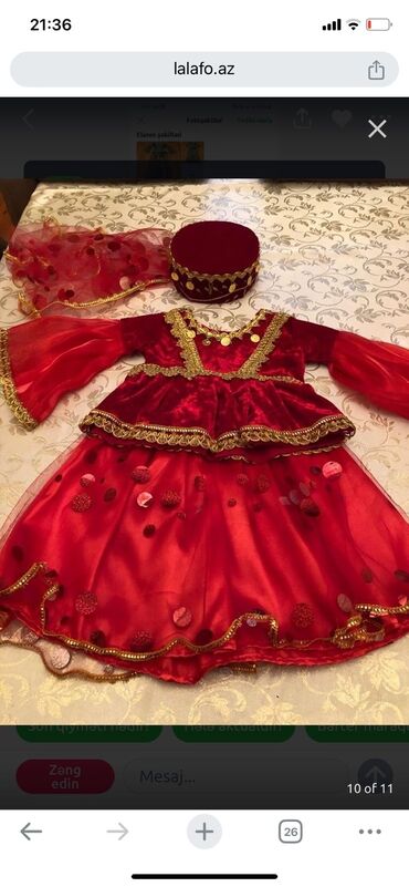 Milli geyimlər: Milli kostyum, Qız üçün, 8 - 9 yaş, Yeni — 4