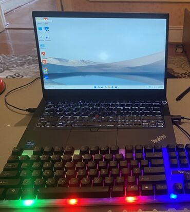 sistem bloklari: Lenovo ThinkPad E14 (Intel Core i7) + RGB klaviatura və oyun siçanı