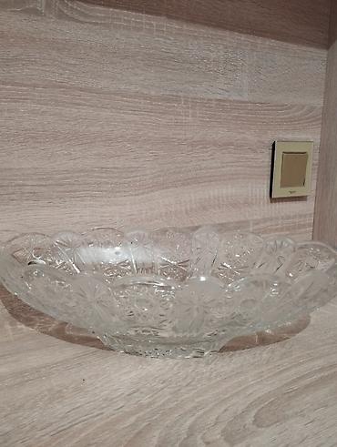 Süfrə aksesuarları: Xrustal meyvə qabları – 2 ədəd dəst - Material: qalın, şəffaf xrustal — 2