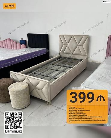 Ev və bağ: Məhsul: Çarpayı (Kod: 4152) - Ölçü: 90 x 200 sm - Mexanizm — 1