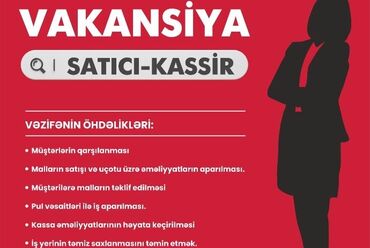 sederek saat: Satış məsləhətçiləri. 1-2 illik təcrübə. 6/1