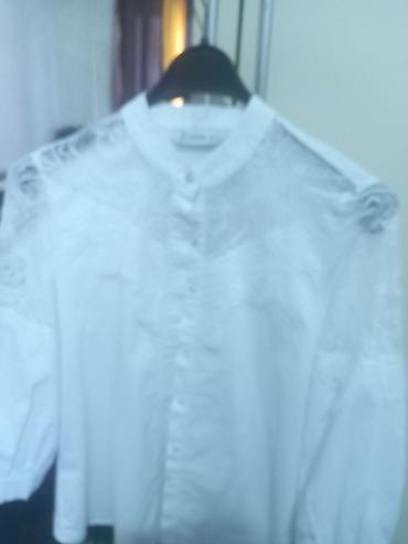 cins dest: Ağ qadın köynəkləri dəsti - Model 1: Dantelli ağ köynək - Yaxa: stend — 2
