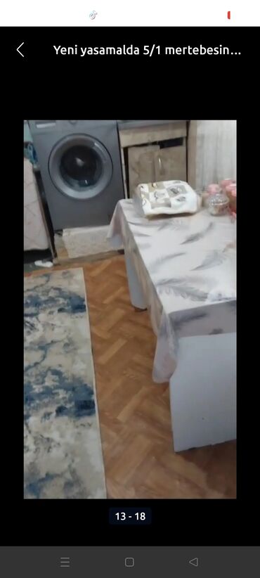 azadlıqda kiraye evler: Yeni yasamalda 5/1 mertebesinde 2 otaqli ev komunal daxil 300