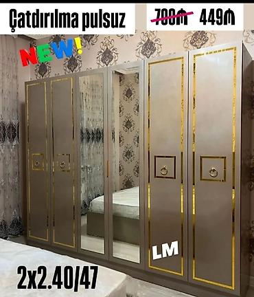 Dolablar: Yeni, 6 qapı, Güzgülü, Boz, Açılan, Düz dolab — 1