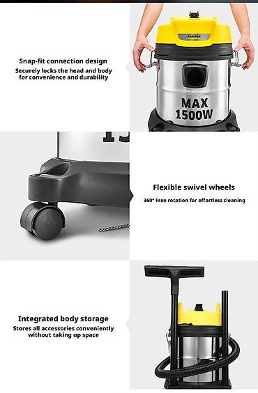 м макс: Обычный пылесос Новый Karcher Тип пылесборника: Мешок Рассрочка — 8