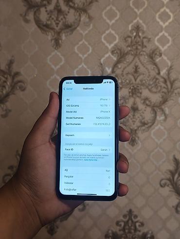 barter android: IPhone X, 64 GB, Blue Titanium, Face ID, Sənədlərlə, Simsiz şarj — 4